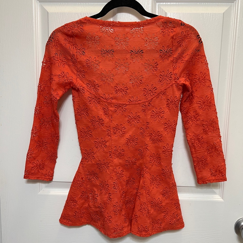 Free People Daisy Pointelle Peplum Top - Picture 9 of 14